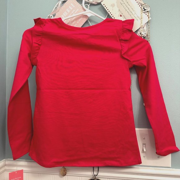 ISAAC MIZRAHI NEW YORK Sz 7/8 Little Girls Dalmatian Ruffle Sleeve Top - Picture 3 of 12